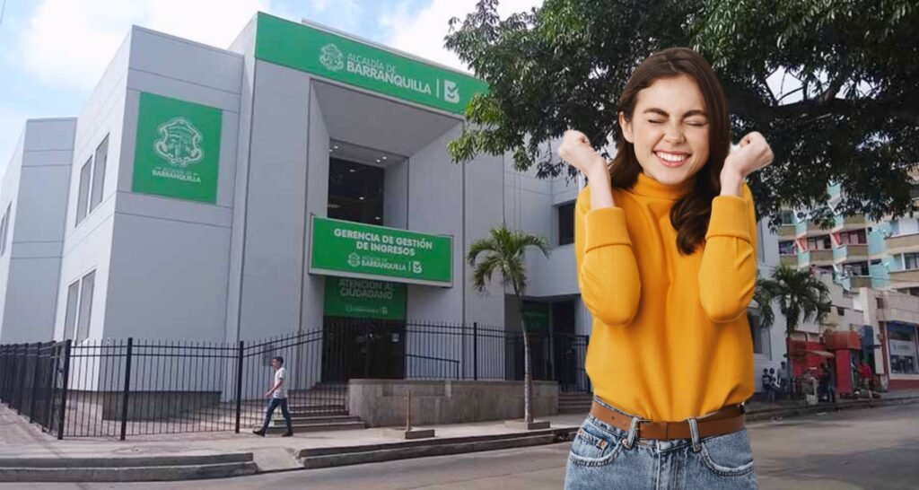 Ciudadano consultando alivios tributarios Barranquilla en la oficina de impue